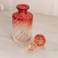 Antique Baccarat Rose Tiente Red Amberina Glass Swirl Bottle