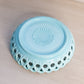 Antique Challinor Taylor & Co Blue Milk Glass Lattice Edge Dish