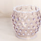 Antique EAPG Light Purple Hobnail Opalescent Glass Vase with Ruffle Edge