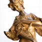 Antique Francesco Flora Spelter Iris Woman Statue
