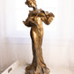 Antique Francesco Flora Spelter Iris Woman Statue