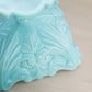 Antique French Portieux Vallerysthal Blue Milk Glass Ornate Compote