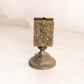 Antique Gold Tone Metal Matchbox Holder with Ornate Designs