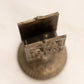 Antique Gold Tone Metal Matchbox Holder with Ornate Designs