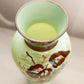 Antique Large Green Hand-Painted Floral Bristol Glass Vase