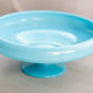 Antique Northwood Light Blue Opaque Iridescent Glass Footed Bowl