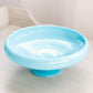 Antique Northwood Light Blue Opaque Iridescent Glass Footed Bowl