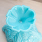 Antique French Portieux Vallerysthal Blue Milk Glass Ornate Compote