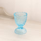 Antique Small Blue Glass Bird, Grass & Fish Pattern Toothpick Holder