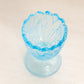 Antique Small Blue Glass Bird, Grass & Fish Pattern Toothpick Holder