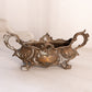 Antique Small Copper Tone Handled Jardinière with Floral Designs