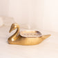 Medium Brass Swan Soap Dish