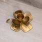 Medium Brass Clover Candleholder