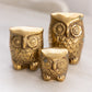 Brass Owl Figurine Family (Set of 3)