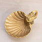 Brass Shell Trinket Dish with Fish/Dolphin Accent