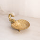 Brass Shell Trinket Dish with Fish/Dolphin Accent