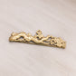 Brass Tapestry Hanger Wall Decor Accent with Floral Details