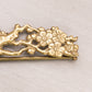 Brass Tapestry Hanger Wall Decor Accent with Floral Details