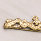Brass Tapestry Hanger Wall Decor Accent with Floral Details