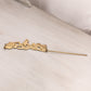 Brass Tapestry Hanger Wall Decor Accent with Floral Details