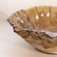 Vintage Imperial Glass Medium Brown Slag Rose Bowl with Ruffle Edge