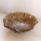 Vintage Imperial Glass Medium Brown Slag Rose Bowl with Ruffle Edge