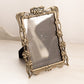 Dark Gold Tone Metal 5x7 Frame with Floral Designs