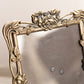 Dark Gold Tone Metal 5x7 Frame with Floral Designs