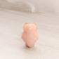 Extra Small Pink Beige Glass Owl Figurine