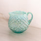 Fenton Jacqueline Teal Green Iridescent Opalescent Glass Pitcher