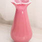 Vintage Fenton Pink Glass Rose Quartz Connoisseur Collection Vase