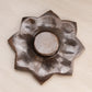 Medium Heavy Bronze Tone Metal Floral Leaf Dish