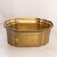 Medium Curved Rectangular Brass Planter Bowl