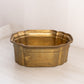 Medium Curved Rectangular Brass Planter Bowl