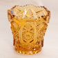 Vintage Imperial Glass Amber Glass Toothpick Holder with Sawtooth Edge