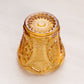 Vintage Imperial Glass Amber Glass Toothpick Holder with Sawtooth Edge