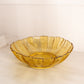 Vintage Large Anchor Hocking Country Garden Honey Gold Glass Bowl