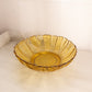 Vintage Large Anchor Hocking Country Garden Honey Gold Glass Bowl