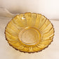 Vintage Large Anchor Hocking Country Garden Honey Gold Glass Bowl