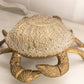 Large Brass Crab Hinged Lidded Box