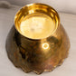 Large Brass Crown Scalloped Footed Bowl