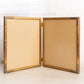 Large Brass Double Folding Frame with Floral Accents