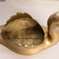 Large Brass Swan Planter with Scalloped Feathers