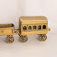 Large Brass Train with 2 Train Cars