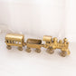 Large Brass Train with 2 Train Cars