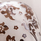 Large Brown and Clear Frosted Glass Vase with Floral Designs