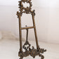 Large Dark Brass Easel with Fancy Designs