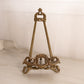 Large Dark Gold Tone Brass or Bronze Easel with Ornate Designs