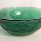 Large Princess House Emerald Green Glass Fantastic Floral Bowl