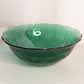 Large Princess House Emerald Green Glass Fantastic Floral Bowl